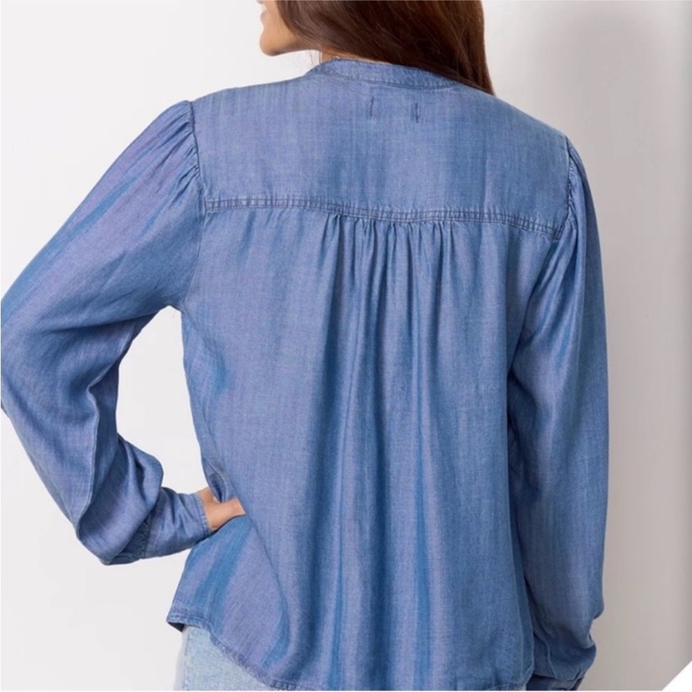 Evereve Chambray Button-Up Button Down Shirt - image 5